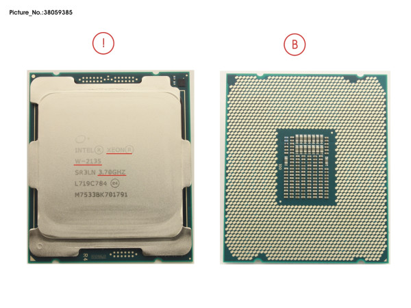 CPU XEON W-2135 3.7GHZ 14,0" W