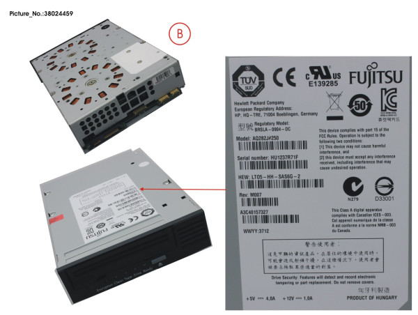 TAPE KIT LTO5HH ULTR 1500GB 14,0" MB/S SAS