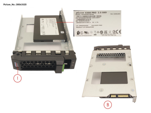 SSD SATA 6G RI 3.84TB IN LFF SLIM