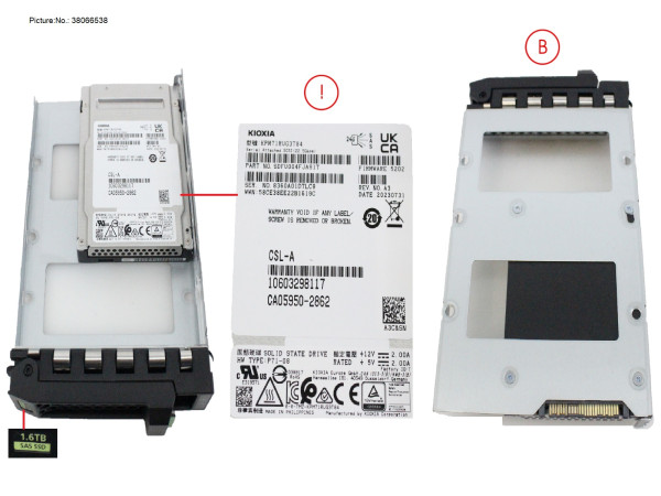 SSD SAS 24G WI 1.6TB IN LFF SLIM