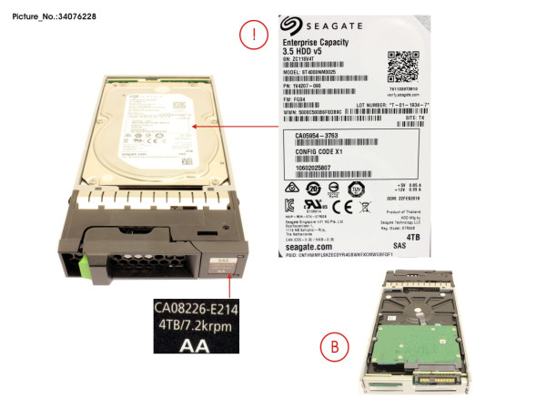 DX S4 HD DRIVE 3.5' 4TB 7.2K