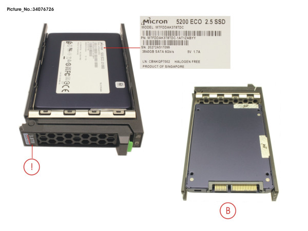 SSD SATA 6G 3.84TB READ-INT. 2.5' H-P EP