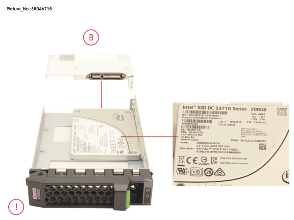 SSD SATA 6G 200GB WRITE-INT. 3.5' H-P EP