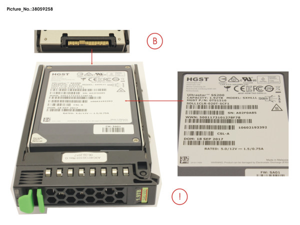 SSD SAS 12G 1.92TB READ-INT. 2.5' H-P EP