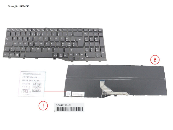 KEYBOARD BLACK SWISS WIN11 (NEW_FN)