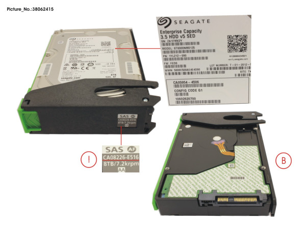 DX HDDE FIPS NLSAS HD DRIVE 3.5" 8TB 7.2