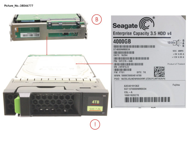 JX40 S2 3.5 4 TB 7K2 12G 512E SPARE