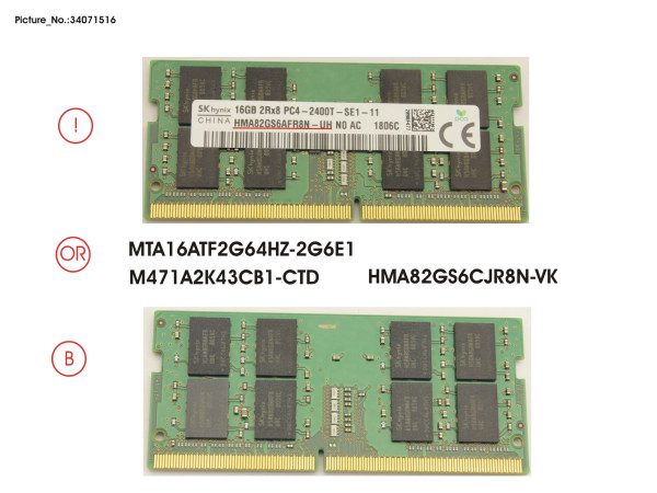 MEMORY 16GB DDR4-2400