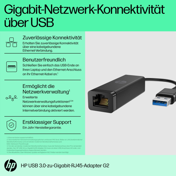 HP USB-3.0-zu-Gigabit-LAN-Adapter