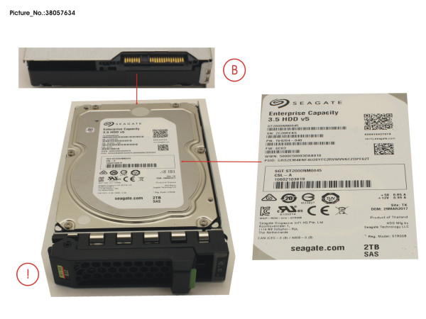 HD SAS 12G 2TB 7.2K HOT PL 3.5' BC