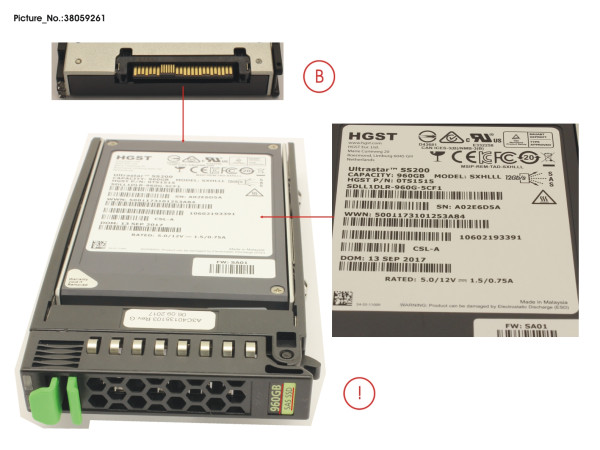 SSD SAS 12G 960GB READ-INT. 2.5' H-P EP