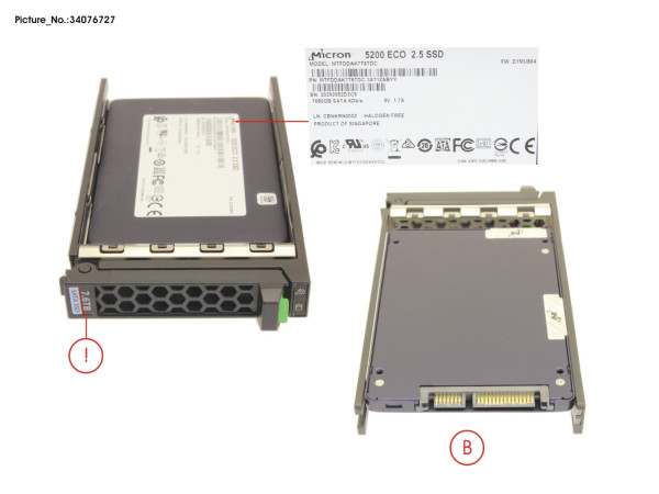 SSD SATA 6G 7.68TB READ-INT. 2.5' H-P EP