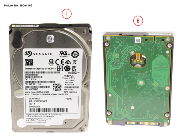 HD SATA 6G 1TB 7.2K 512N HOT PL 2.5" BC