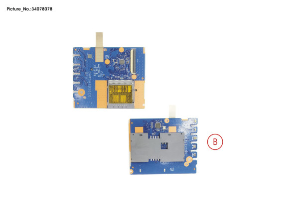 SUB BOARD, SMARTCARD/LED