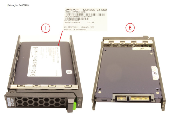 SSD SATA 6G 480GB READ-INT. 2.5' H-P EP