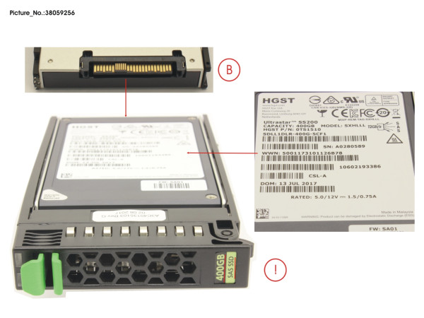 SSD SAS 12G 400GB MIXED-USE 2.5' H-P EP