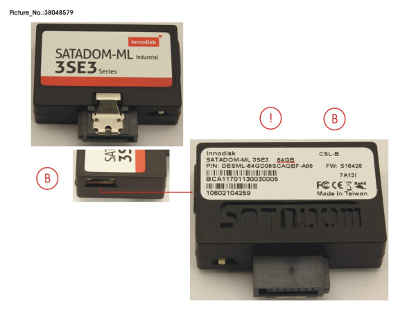 SSD SATA 6G 64GB DOM SLC N H-P