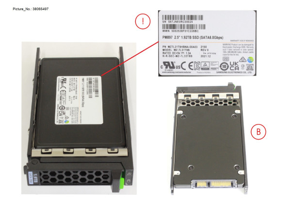 SSD SATA 6G 1.92TB MU SFF FOR NUTANIX