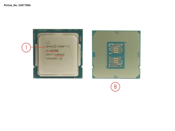 CPU INTEL CORE I7-10700K 3,8 GHZ 12,5" W