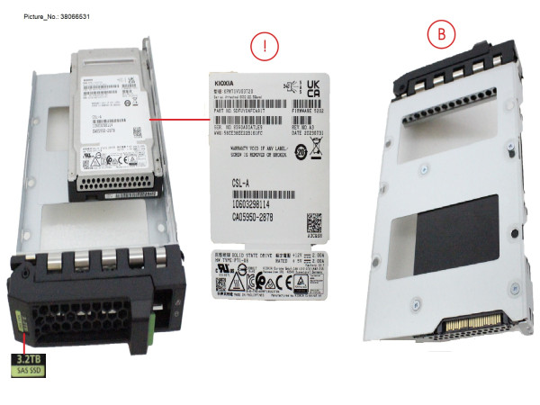 SSD SAS 24G MU 3.2TB IN LFF SLIM