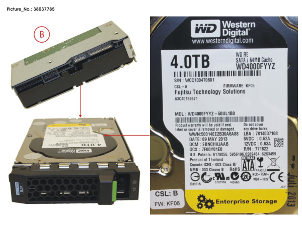 HD SATA 6G 4TB 7.2K HOT PL 3.5'' BC