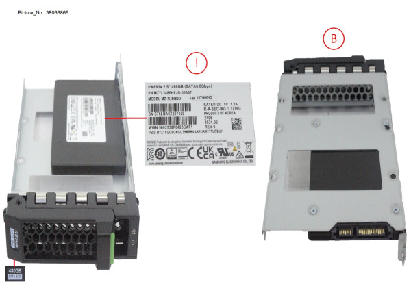 SSD SATA 6G RI 480GB SED IN LFF SLIM