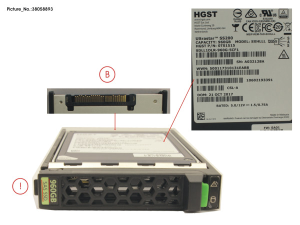 SSD SAS 12G 960GB READ-INT. 2.5' H-P EP
