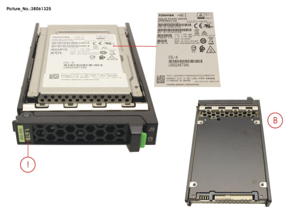 SSD SAS SED 12G 1.6TB WRITE-INT 2.5' H-P