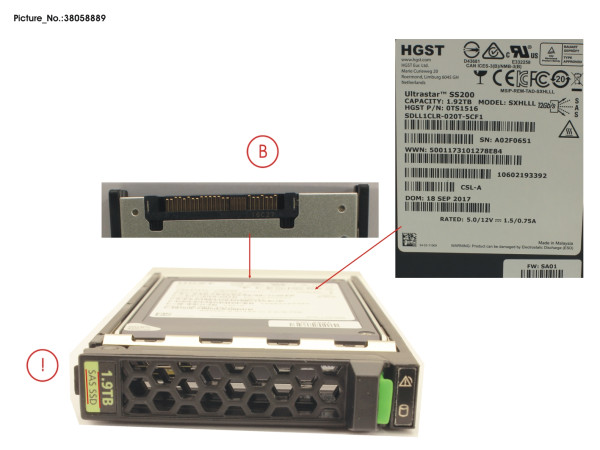 SSD SAS 12G 1.92TB READ-INT. 2.5' H-P EP