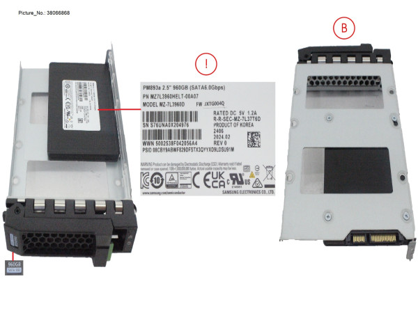 SSD SATA 6G RI 960GB SED IN LFF SLIM