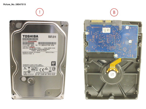 HDD 500GB SATA S3 7.2K 3.5'