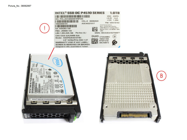 SSD PCIE3 1TB READ-INT. 2.5' H-P EP