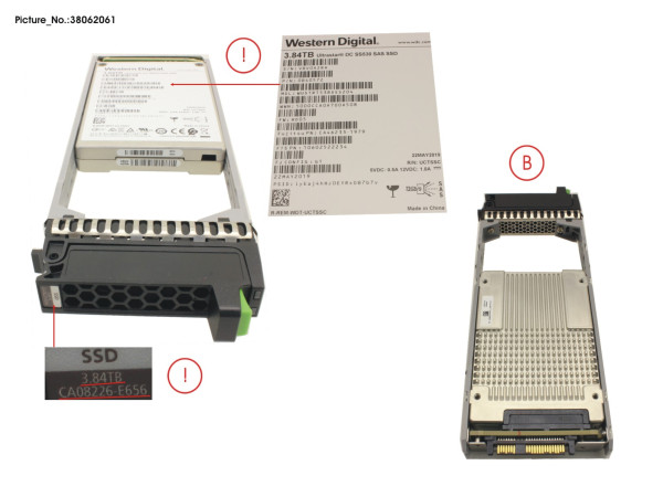 DX S3/S4 SSD SAS 2.5" 3.84TB DWPD1 12G