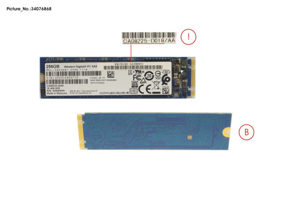 DX1/200 S4 SPARE BUD (M.2,SA530,256GB)