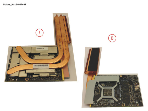 GRAPHIC ASSY MXM N17E-Q5 P5000 W/ HEATS.