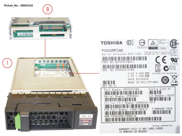 DXS3 MLC SSD 3.5' 800GB SAS3 X1