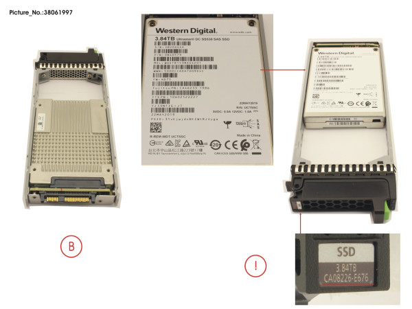 DX S3/S4 SED SSD 2.5" 3.84TB DWPD1 12G