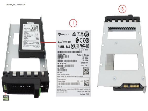 SSD SAS 12G RI 7.68TB IN LFF SLIM