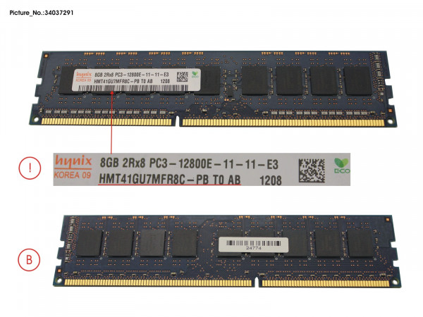 MEMORY 8GB DDR3-1600 ECC