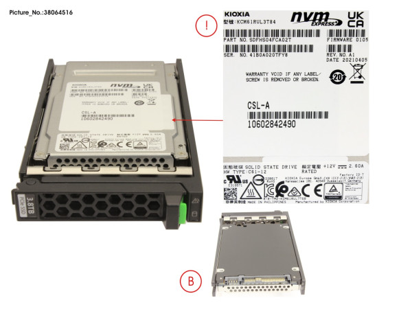 SSD PCIE4 SFF RI 3.84TB