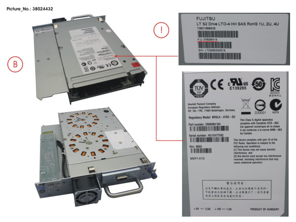 ET LT S2 DRIVE SAS LTO-4 HH ROHS SPARES