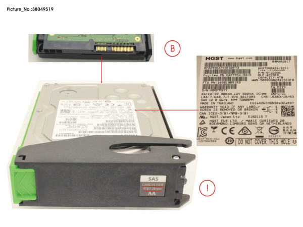 DX S4 HDDE SED DRIVE 3.5' 4TB 7.2K
