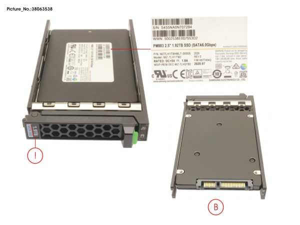 SSD SATA 6G RI 1.92TB IN SFF SLIM