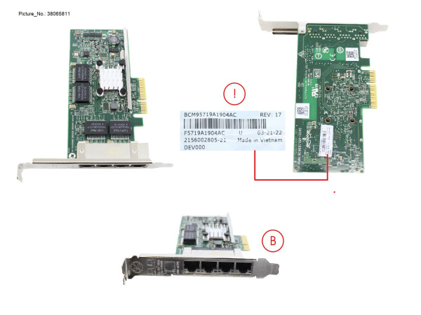 PLAN CP BCM5719-4P 4X 1000BASE-T PCIE