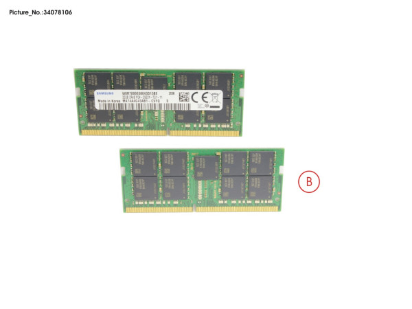 MEMORY 32GB DDR4-2933 W/ECC