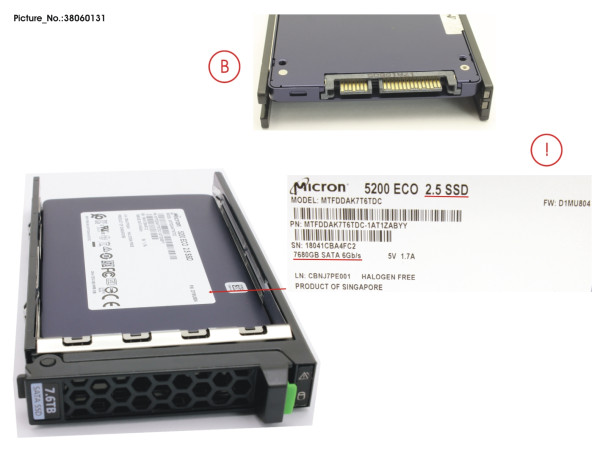 SSD SATA 6G 7.68TB READ-INT. 2.5' H-P EP