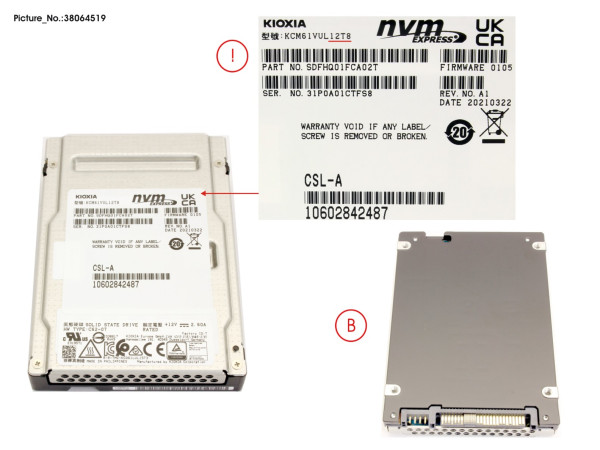 SSD PCIE4 SFF MU 12.8TB