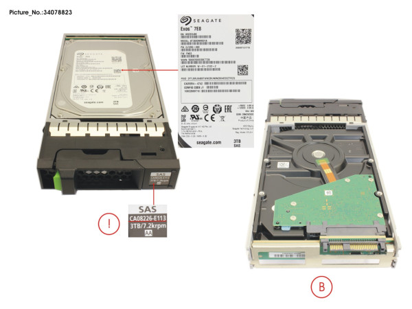 DX S3 HD NLSAS 3TB 7.2 3.5 X1