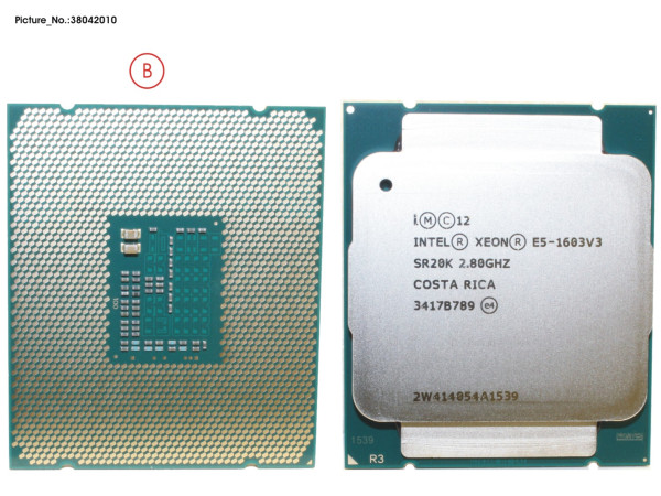 CPU XEON E5-1603V3 2.8GHZ 14,0" W