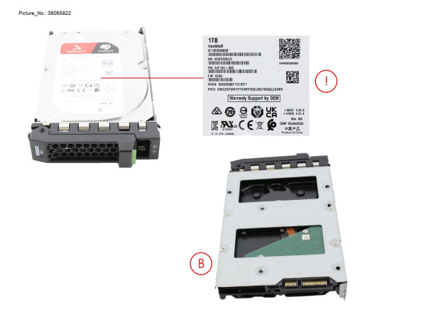 HD SATA 6G 1TB 5.4K HOT PLUG 3.5" ECO